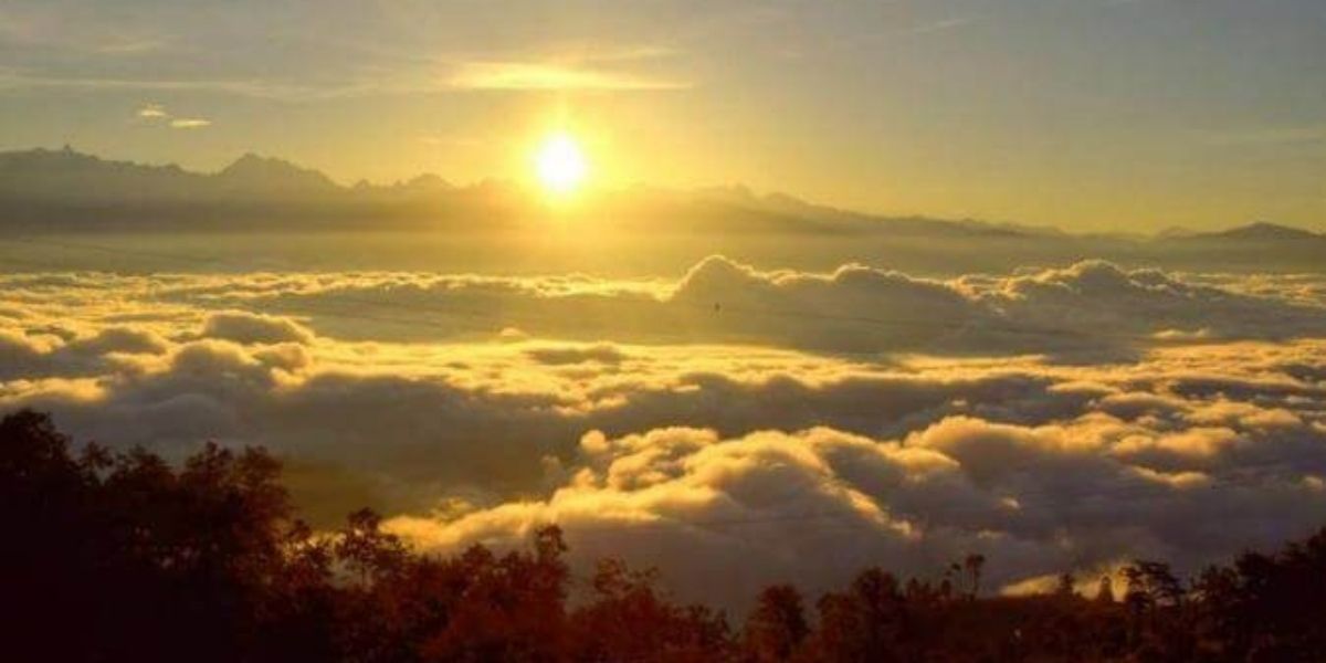 sunrise from nagarkot hill in Kathmandu