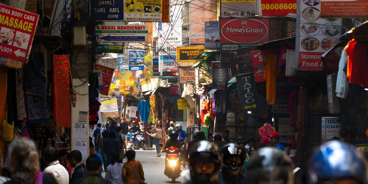 thamel area in Kathmandu city